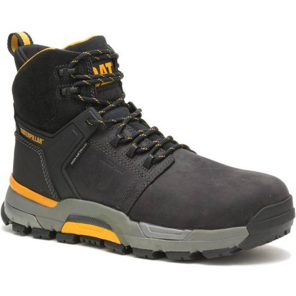 NEW CAT FOOTWEAR men's comp-toe nano edge waterproof work boot in crazy horse
